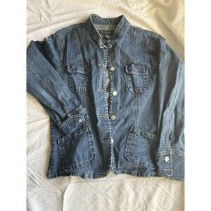 Banana Republic Denim Jacket Blazer Womens Medium Boho Vintage Y2K 98%Cotton